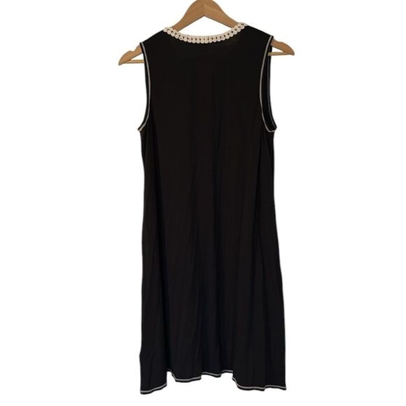Max Studio Black Embellished Embroidered Neckline Sleeveless Dress Size‎ Small - Picture 7 of 7